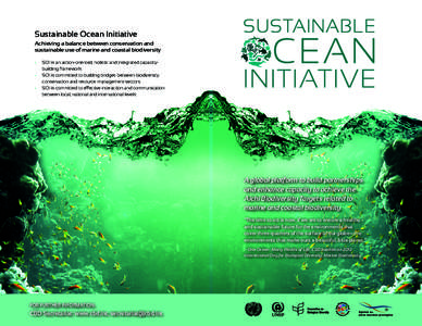 Sustainable Ocean Initiative Achieving a balance between conservation and sustainable use of marine and coastal biodiversity »» »» »»