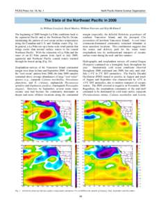 Climatology / Tropical meteorology / Oceanography / Aquatic ecology / North Pacific Marine Science Organization / El Niño-Southern Oscillation / Pacific decadal oscillation / La Niña / Sea surface temperature / Atmospheric sciences / Meteorology / Physical oceanography