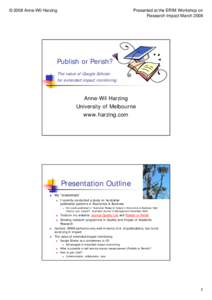 Microsoft PowerPoint - Various Publish or Perish Extended Impact.ppt