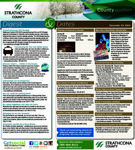 County matters  Digest Council approves 2015 Budget  Strathcona County’s[removed]Corporate Business Plan and 2015 Budget,