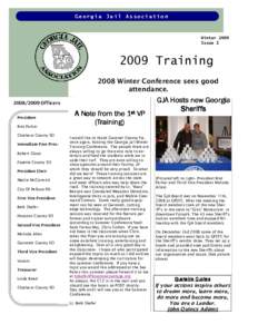 Georgia Jail Association  Newsletter Date Winter 2009 Issue I