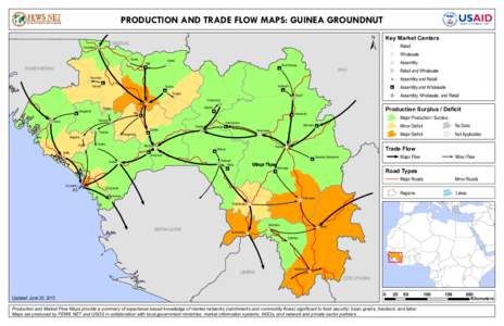 PRODUCTION AND TRADE FLOW MAPS: GUINEA GROUNDNUT Koundara ±  SENEGAL