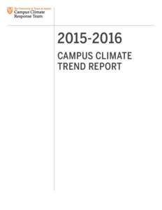 CAMPUS CLIMATE TREND REPORT CAMPUS CLIMATE TREND REPORT