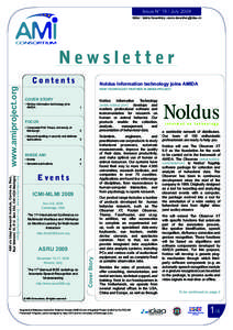 Issue N° 19 / July 2009 Editor : Valérie Devanthéry, [removed] Newsletter www.amiproject.org