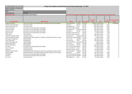 Press TAB to move to input areas. Press UP or DOWN ARROW in column A to read Energy Consumption and Greenhouse Gas Emissions Reporting - for[removed]Confirm consecutive 12-mth period