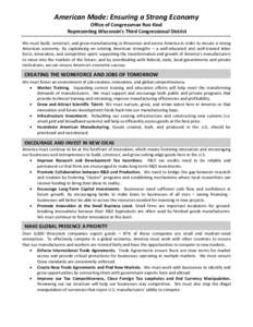 Foreign direct investment / Innovation / Structure / Access / Economics / Science / America COMPETES Act / International trade / Competition / Competitiveness