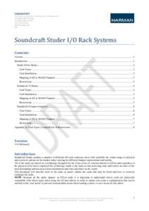 SOUNDCRAFT A Division of Harman International Industries Ltd CRANBORNE HOUSE CRANBORNE ROAD POTTERS BAR HERTS EN6 3JN