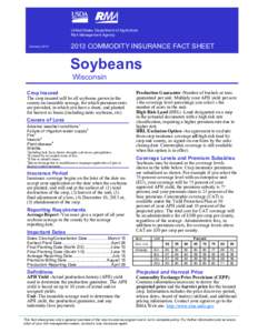 United States Department of Agriculture Risk Management Agency February[removed]COMMODITY INSURANCE FACT SHEET