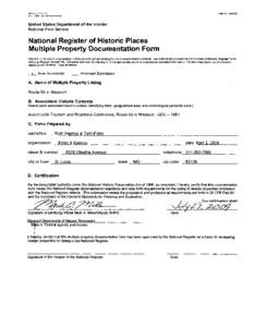 NPS Form 1&800-D  (Mu 7999)