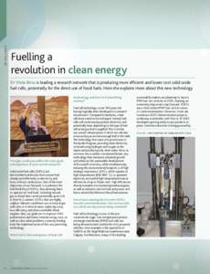 DR VIOLA BIRSS  Fuelling a revolution in clean energy Dr Viola Birss is leading a research network that is producing more efﬁcient and lower cost solid oxide fuel cells, potentially for the direct use of fossil fuels. 
