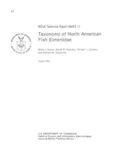 11  NOAA Technical Report NMFS 11 Taxonomy of North American Fish Eimeriidae