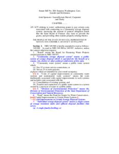 Senate Bill No. 200–Senators Washington, Care, Amodei and McGinness Joint Sponsors: Assemblymen Marvel, Carpenter and Grady CHAPTER[removed]AN ACT relating to water; authorizing grants to pay certain costs