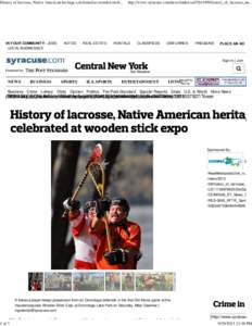 History of lacrosse, Native American heritage celebrated at wooden stick expo | syracuse.com