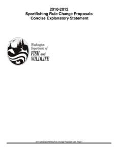[removed]Sportfishing Rule Change Proposals Concise Explanatory Statement[removed]Sportfishing Rule Change Proposals CES Page 1