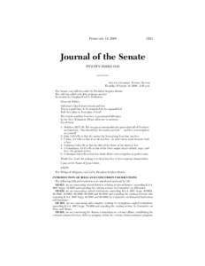 FEBRUARY 14, [removed]Journal of the Senate TWENTY-THIRD DAY