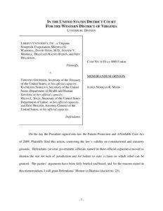 Presidency of Barack Obama / Standing / Warth v. Seldin / Lawsuit / Federal Rules of Civil Procedure / Health insurance / Civil procedure / Kano trovafloxacin trial litigation / Law / 111th United States Congress / Patient Protection and Affordable Care Act