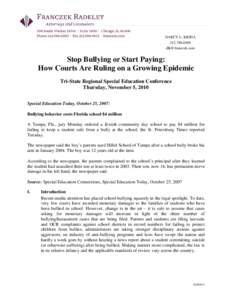 Bullying / Social psychology / Persecution / School bullying / Sexual harassment / Office for Civil Rights / Harassment / Free Appropriate Public Education / Section 504 of the Rehabilitation Act / Ethics / Behavior / Abuse