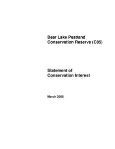 Magnetawan / Bog / Wetland / Seguin River / Parry Sound District / Bear Lake / McMurrich/Monteith /  Ontario / Conservation biology / Ontario / Provinces and territories of Canada / Terminology