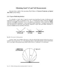 Electromagnetic radiation / Physics / Thin-film optics / Photometry / Geometrical optics / Spectrophotometry / Ultraviolet–visible spectroscopy / Reflectivity / Anti-reflective coating / Optics / Spectroscopy / Optical devices