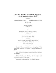 United States Court of Appeals FOR THE DISTRICT OF COLUMBIA CIRCUIT Argued September 5, 2014  Decided November 25, 2014