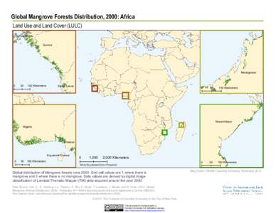 Global Mangrove Forests Distribution, 2000: Africa Land Use and Land Cover (LULC) Guinea Bissau Guinea  Madagascar