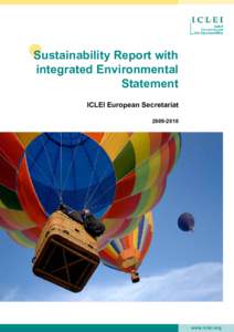 Sustainability Report with integrated Environmental Statement ICLEI European Secretariat[removed]