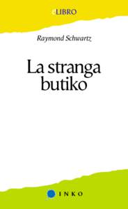 LA STRANGA BUTIKO  eLIBRO Raymond Schwartz