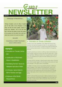 NEWSLETTER  August 2013 Issue No. 7