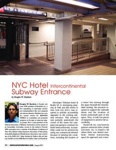 NYC Hotel  Intercontinental Subway Entrance by Douglas W. Boydston