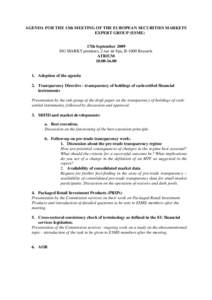 Markets in Financial Instruments Directive / Financial economics / Financial system / Transparency / Finance / Best execution / Stock market / Financial regulation / Financial markets / European Union