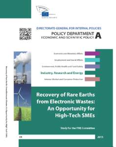 Waste legislation / Electronic waste / Rare earth element / Waste Electrical and Electronic Equipment Directive / Nutrient cycle / Waste / Ecological footprint / Recycling / Waste management / Environment / Sustainability