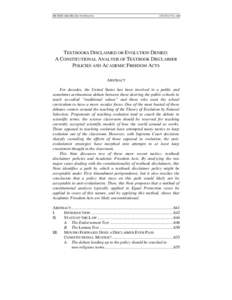 Selman v. Cobb County School District / Creation and evolution in public education / Endorsement test / Epperson v. Arkansas / Kitzmiller v. Dover Area School District / Freiler v. Tangipahoa Parish Board of Education / Intelligent design / Edwards v. Aguillard / Creation–evolution controversy / Separation of church and state / Creationism / Religion