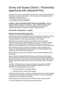 British society / Geography of England / West Sussex / Department for Work and Pensions / Jobcentre Plus / Sussex / Surrey / Littlehampton / Roman Catholic Diocese of Arundel and Brighton / Counties of England / Non-metropolitan counties / South East England