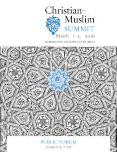 ChristianMuslim summit  March 1–3, 2010