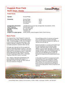 Microsoft PowerPoint - Fact Sheet - Kuparuk[removed]ppt [Compatibility Mode]