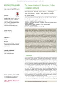 Downloaded from http://rspb.royalsocietypublishing.org/ on July 24, 2015  rspb.royalsocietypublishing.org The domestication of Amazonia before European conquest