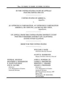 Brief for the United States : U.S. v. AU Optronics Corporation