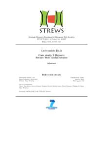 STREWS Strategic Research Roadmap for European Web Security FP7-ICT, Project Nohttp://www.strews.eu/