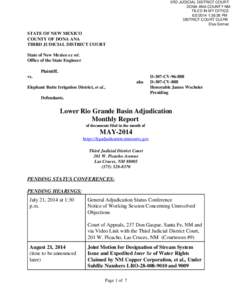 3RD JUDICIAL DISTRICT COURT DONA ANA COUNTY NM FILED IN MY OFFICE[removed]:36:26 PM DISTRICT COURT CLERK Elsa Gomez