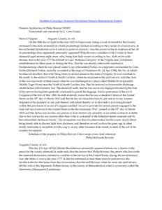 Southern Campaign American Revolution Pension Statements & Rosters Pension Application of Philip Bowyer S39202 Transcribed and annotated by C. Leon Harris State of Virginia Augusta County, to wit: On the 28th day of Apri