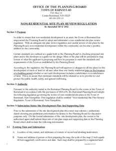 OFFICE OF THE PLANNING BOARD TOWN OF BARNSTEAD P.O. Box 11 Center Barnstead, NH[removed]2299 x 4