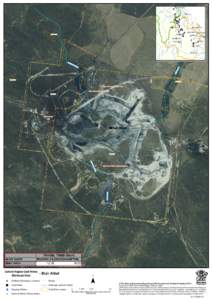Blair Athol mine and release points location map