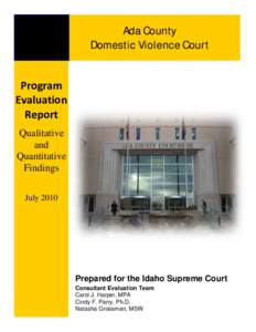 Microsoft Word - Ada County DV Court Program Evaluation Executive Summary