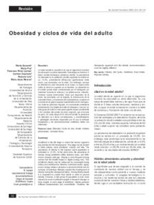 Revisión  M. Garaulet, M. Puy, F. Pérez Llamas, C. Cuadrado, R. Leis, MJ. Moreno Rev Esp Nutr Comunitaria 2008;14(3):