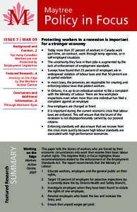 Maytree  Policy in Focus issue 7 | MAR 09 Background and Context...2