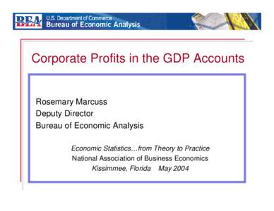 Corporate Profits in the GDP Accounts