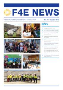 F4E News No[removed]October 2012 Fusion for Energy Quarterly Newsletter 	  index