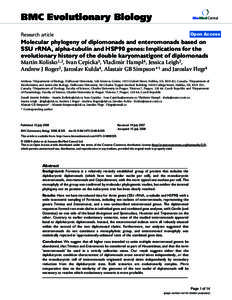 BMC Evolutionary Biology  BioMed Central Open Access