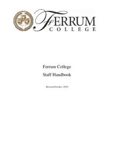 Microsoft Word - Ferrum Staff Handbook Oct 2010