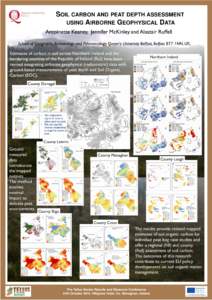 SOIL CARBON AND PEAT DEPTH ASSESSMENT USING AIRBORNE GEOPHYSICAL DATA Antoinette Keaney, Jennifer McKinley and Alastair Ruffell School of Geography, Archaeology and Palaeoecology, Queen’s University Belfast, Belfast BT